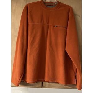 L.L.‎ Bean LS Pullover Fleece W/Zipper Pocket Lg Rust